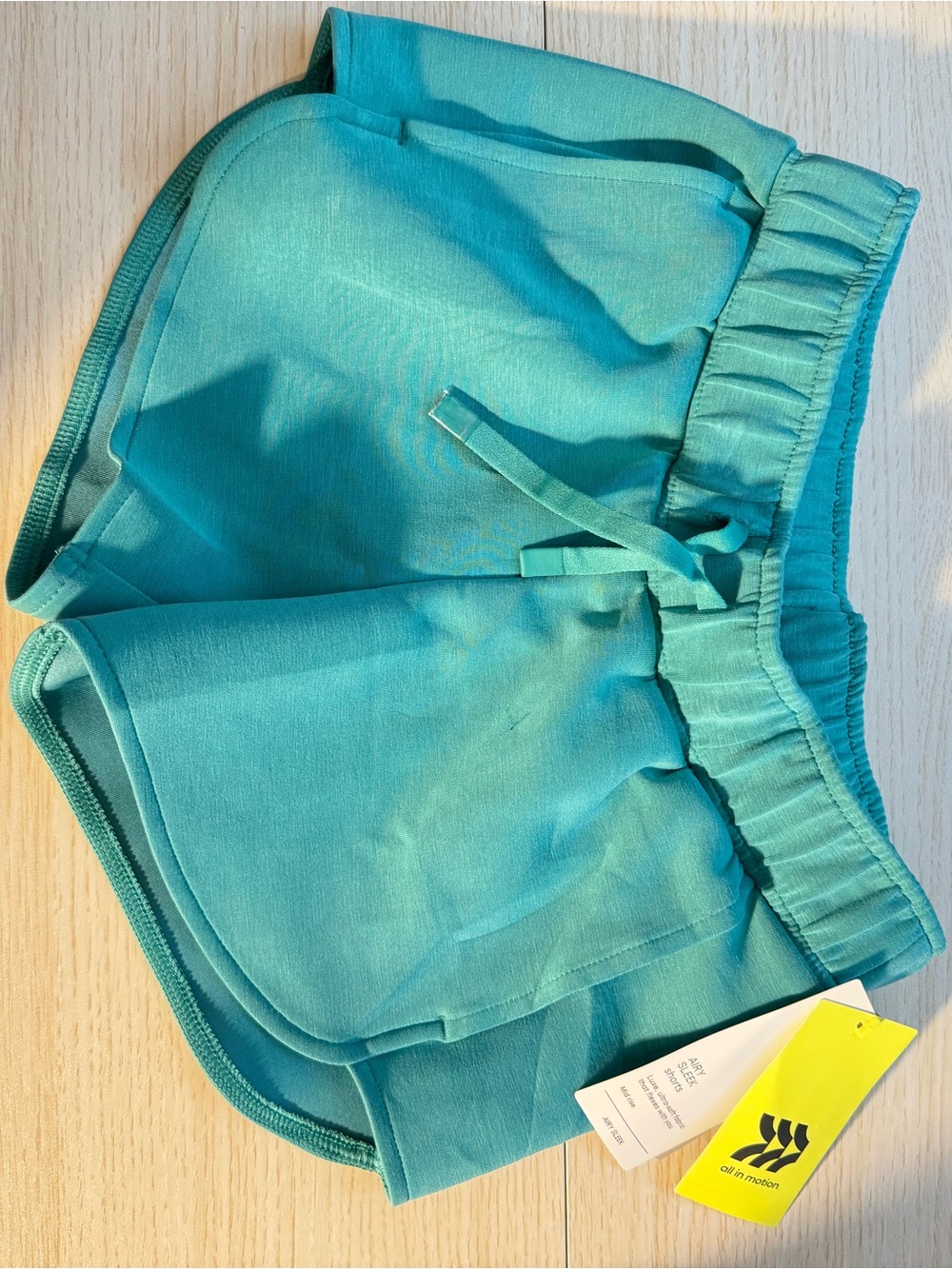 Target Teal Elastic-Waist Drawstring Kids Shorts